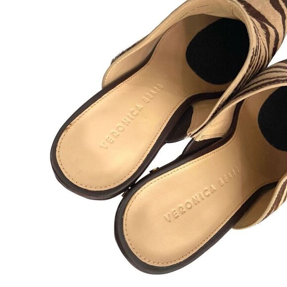 VERONICA BEARD Grita calf hair chunky Clogs Size  8 boho fall - Picture 6 of 12